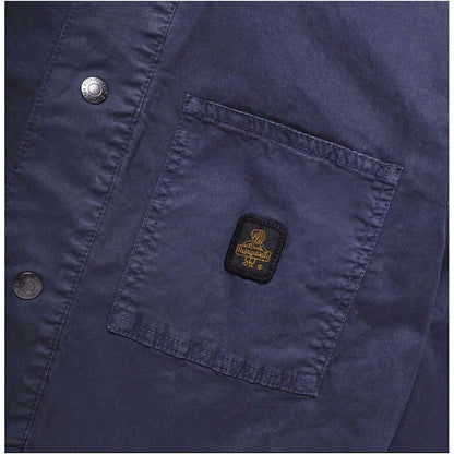 Blue Cotton Men Jacket