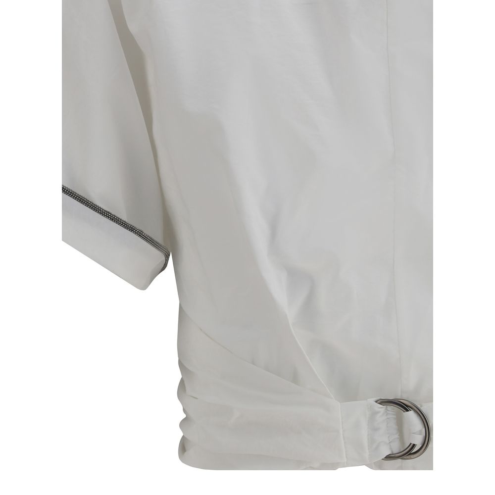 Buckle-knotted waist Blouse