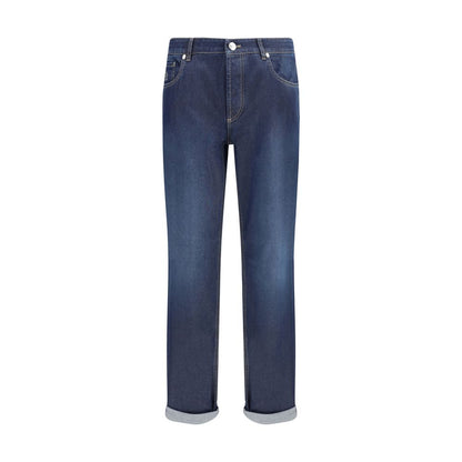 Blue Cotton Relaxed Fit Jeans