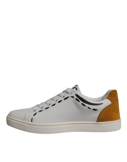 White Suede Leather Low Top Sneakers Shoes