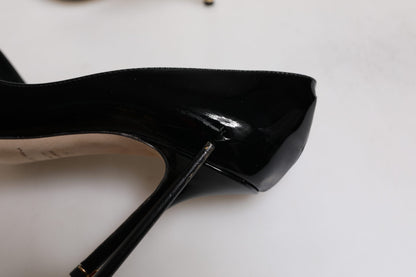 Black Patent Leather High Heels Pumps Shoes