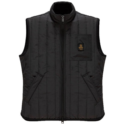 Black Polyester Men's Quilted Vest