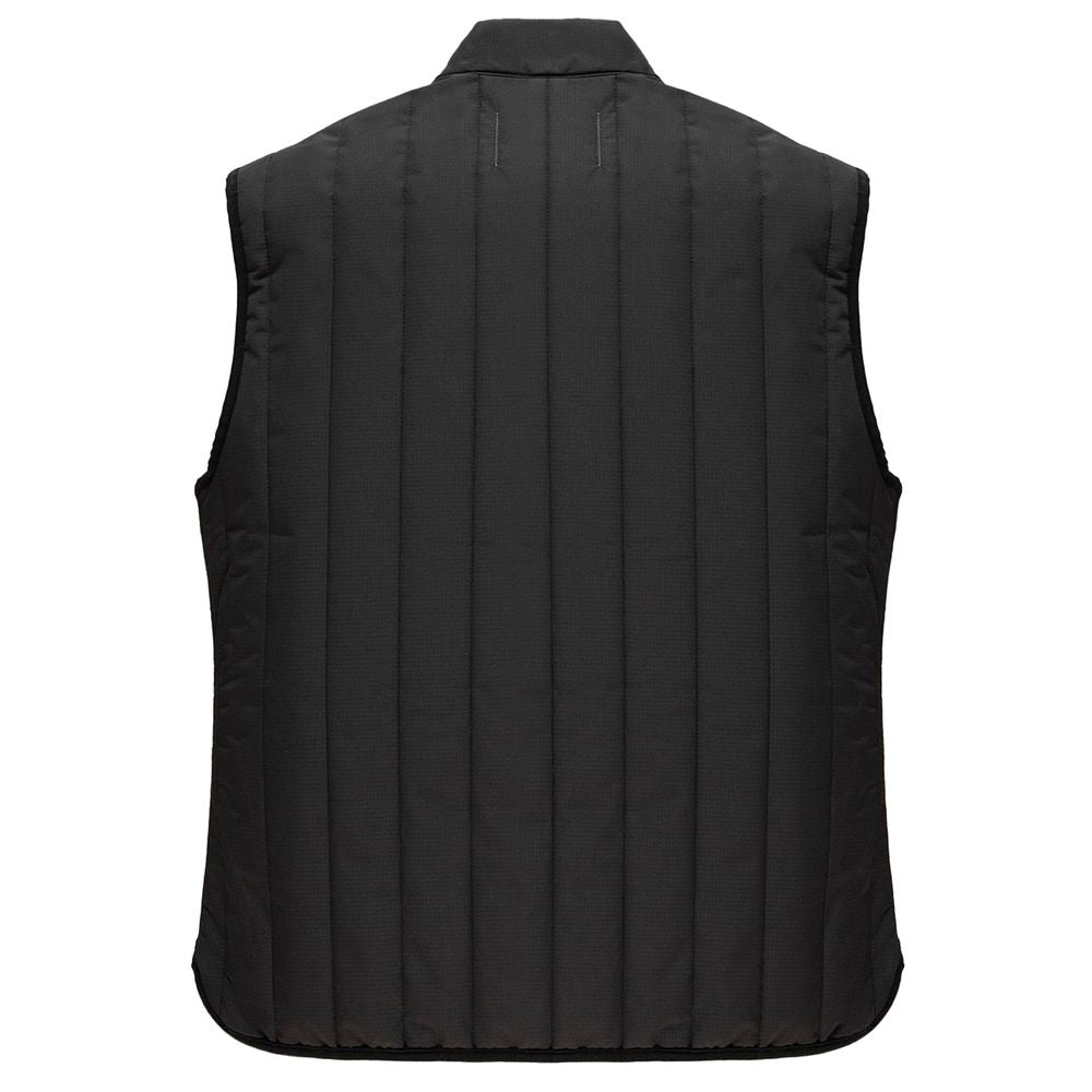 Black Polyester Men's Quilted Vest