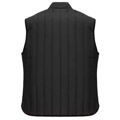 Black Polyester Men's Quilted Vest