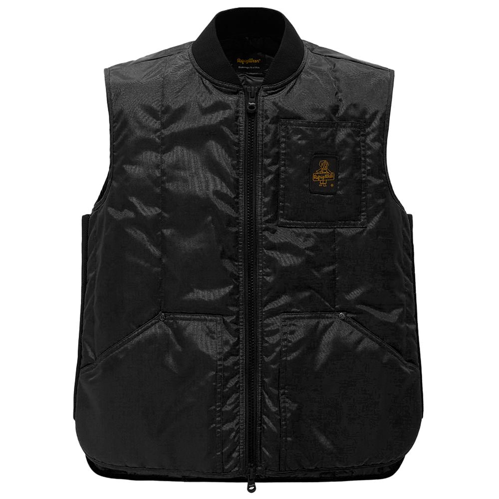Black Polyester Men Vest