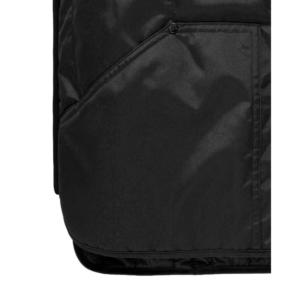 Black Polyester Men Vest