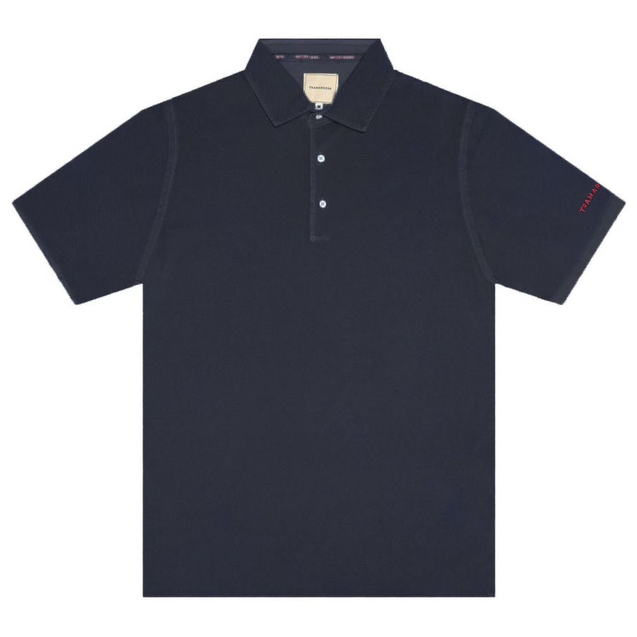 Blue Cotton Polo Shirt