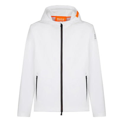 White Polyester Men's Jacket