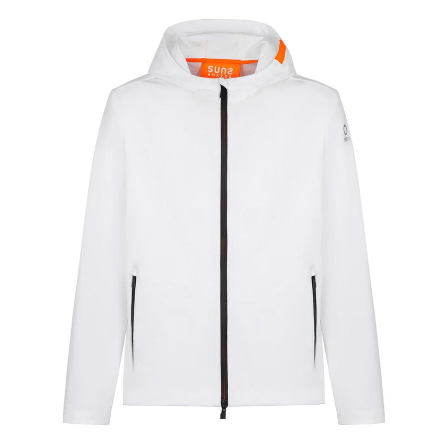 White Polyester Men's Jacket