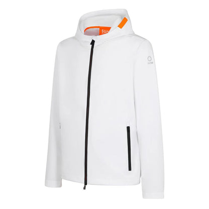 White Polyester Men's Jacket