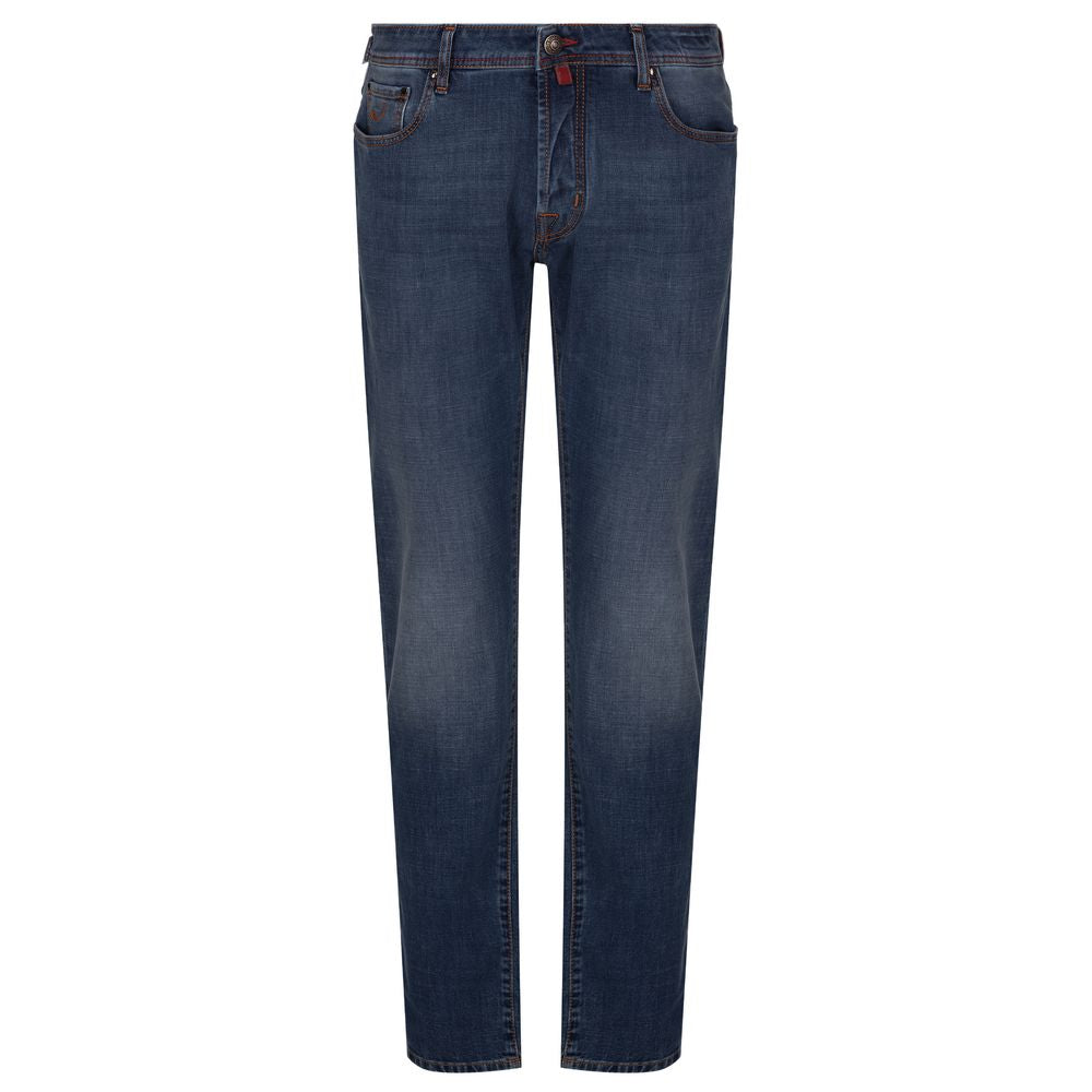 Blue Cotton Men's Slim Fit Jean