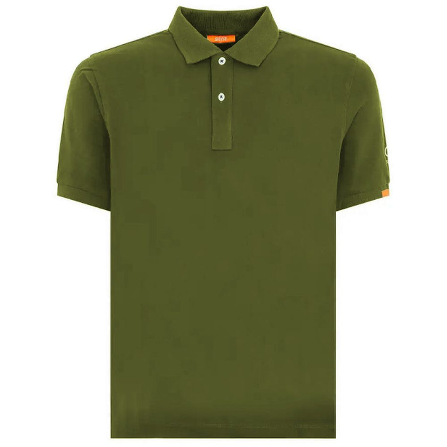 Green Cotton Polo Shirt