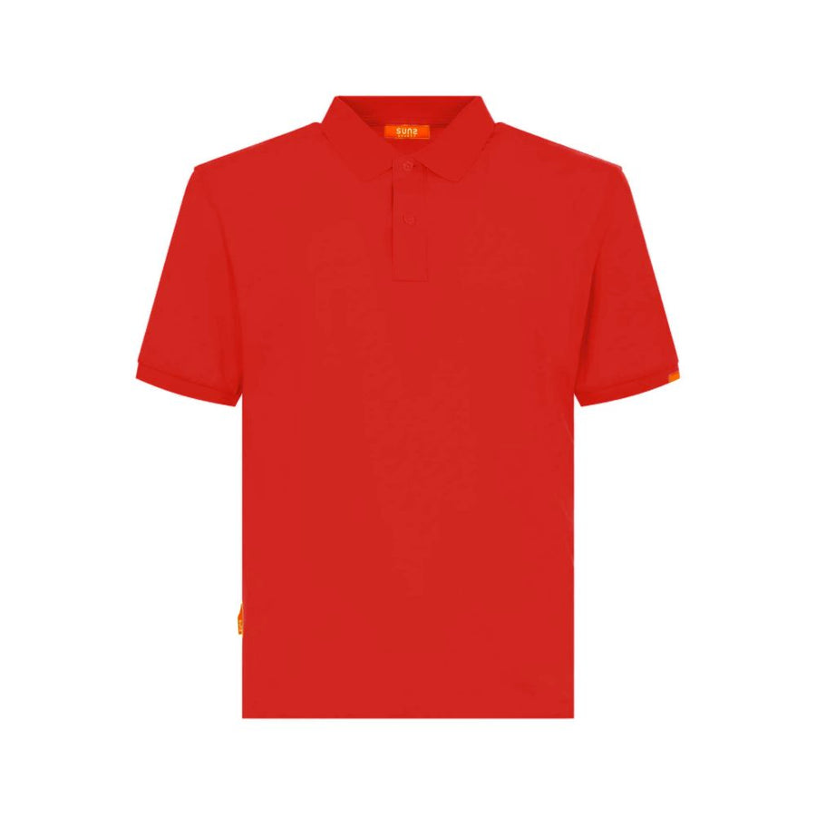 Red Cotton Polo Shirt