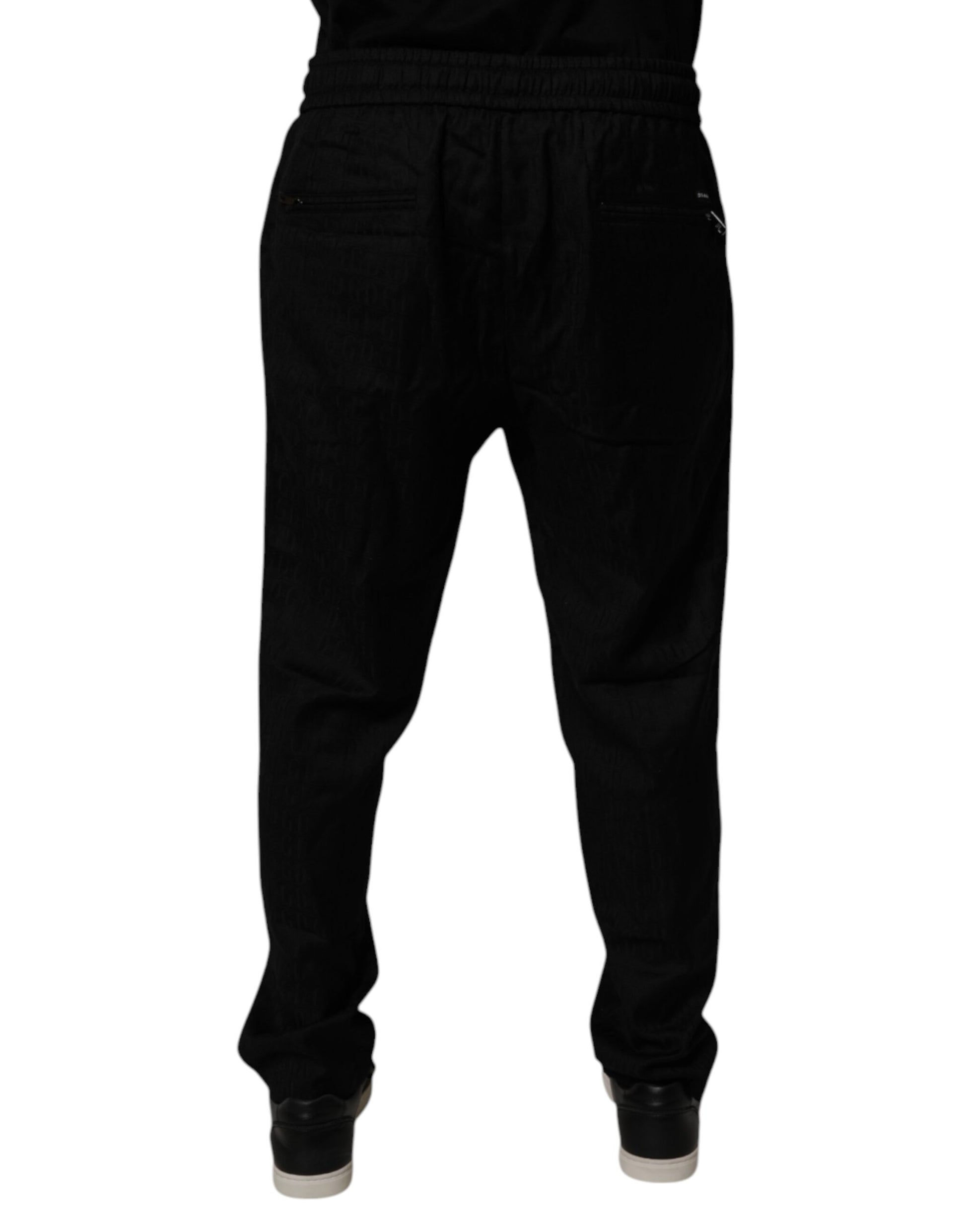 Black Wool Jogger Sweatpants Pants