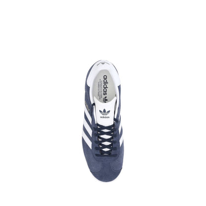 Blue Nubuc Leather Low Top Sneakers