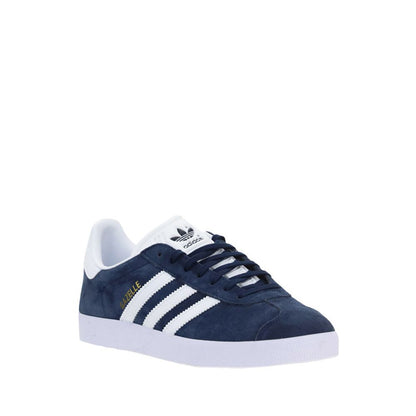 Blue Nubuc Leather Low Top Sneakers