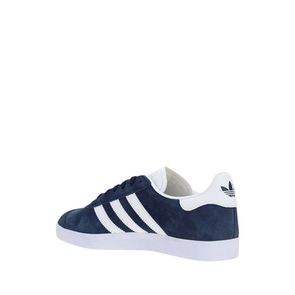 Blue Nubuc Leather Low Top Sneakers