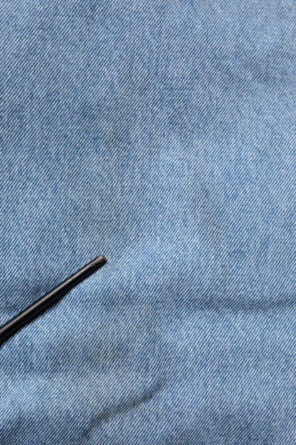 Blue Cotton Skinny Men Denim Mid Waist Jeans