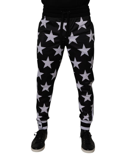 Black White Stars Jogger Men Sweatpants Pants
