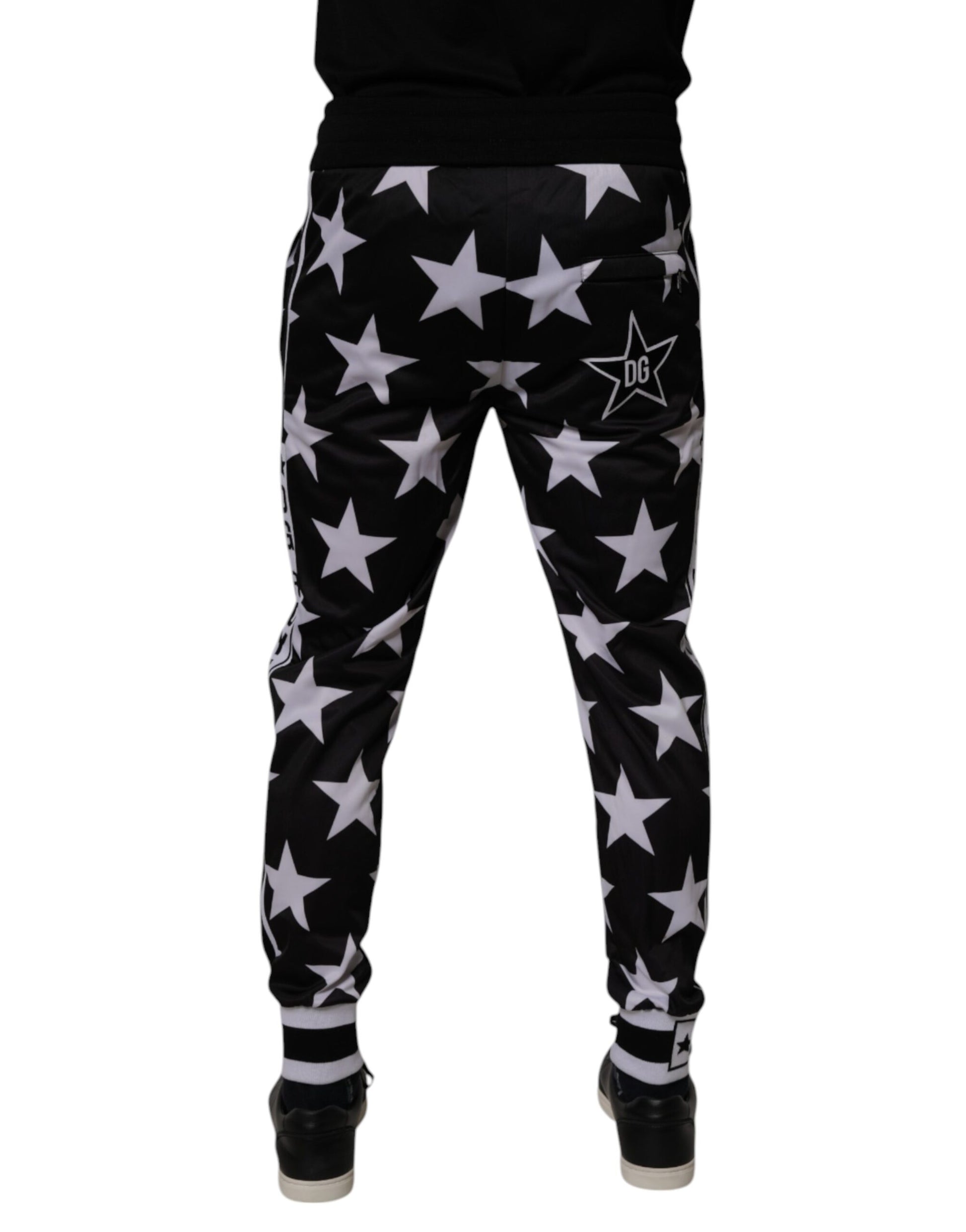 Black White Stars Jogger Men Sweatpants Pants