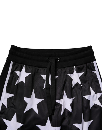 Black White Stars Jogger Men Sweatpants Pants