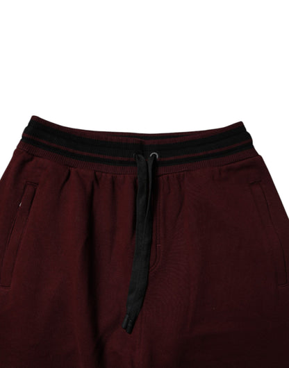 Bordeaux Cotton Jogger Men Sweatpants Pants