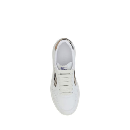 White Calf Leather Bos Taurus Low Top Sneakers