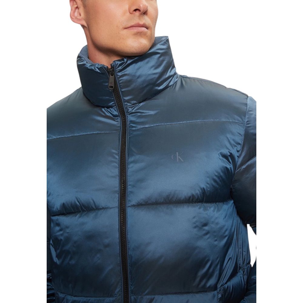 Blue Recycled Polyamide Jackets & Coat