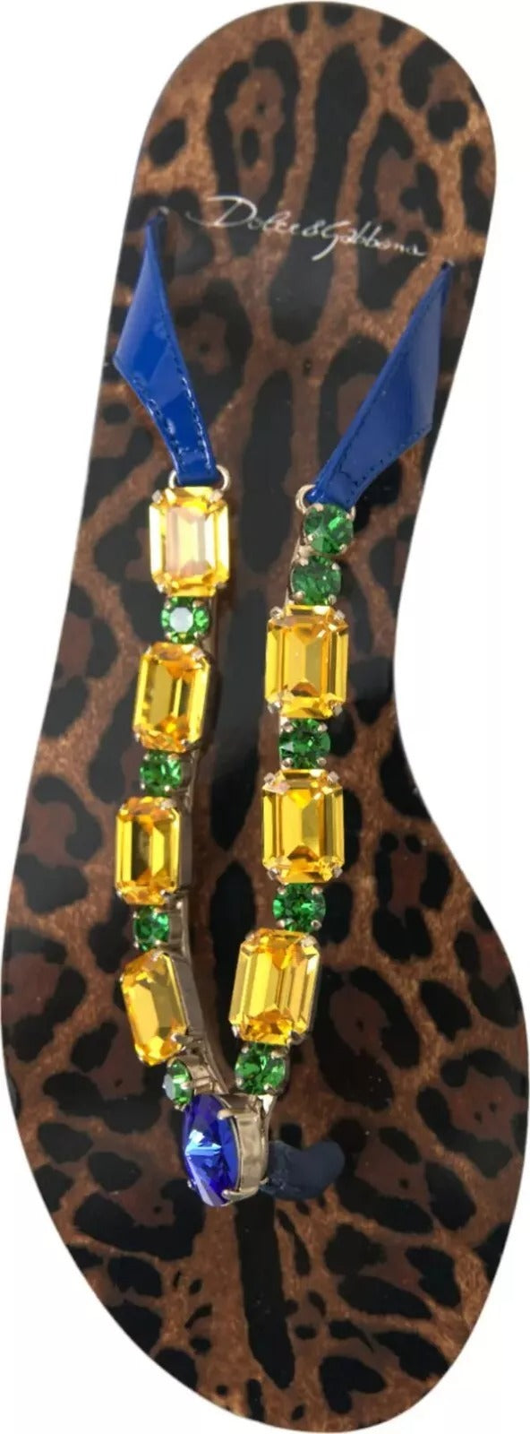 Blue Crystals Flats Sandals Beachwear Shoes