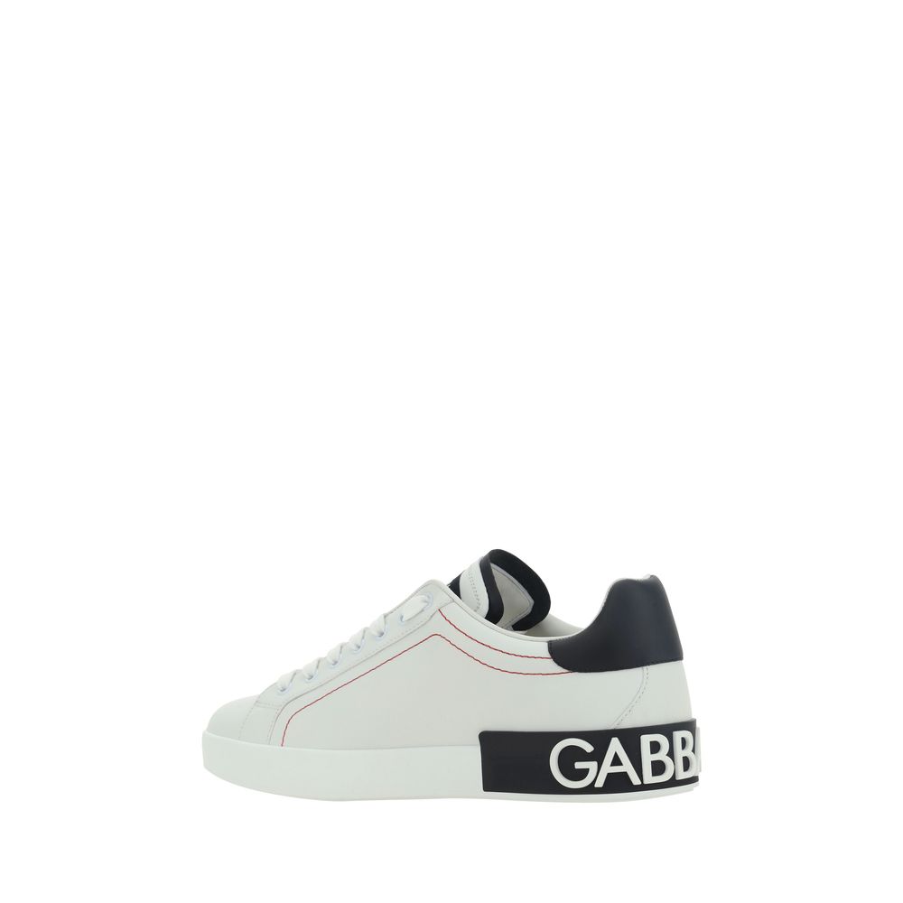 White Calf Leather Bos Taurus Low Top Sneakers