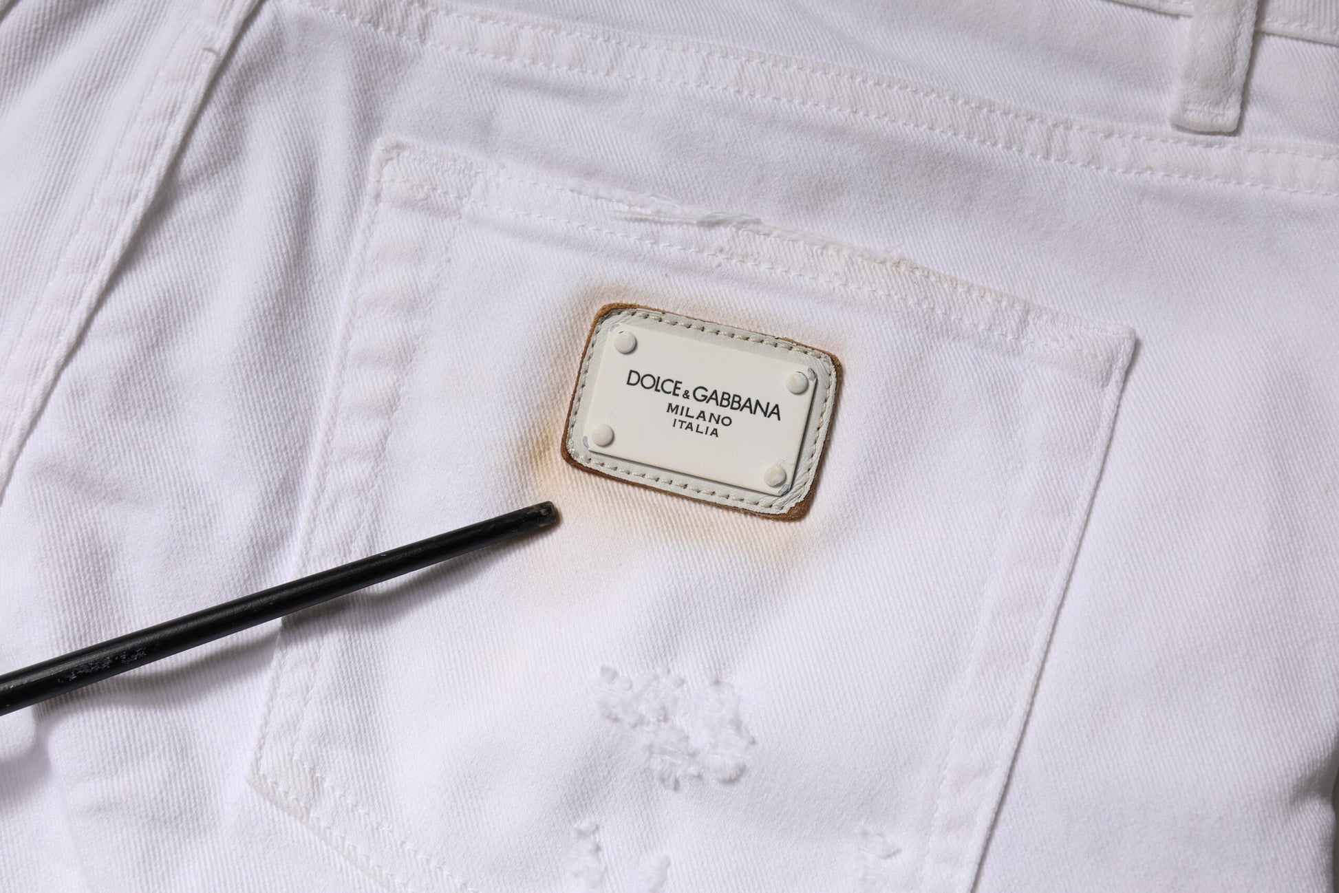 White Cotton High Waist Skinny Denim Jeans