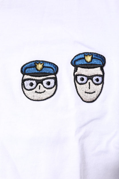 White #DGFamily Cotton Crew Neck T-shirt