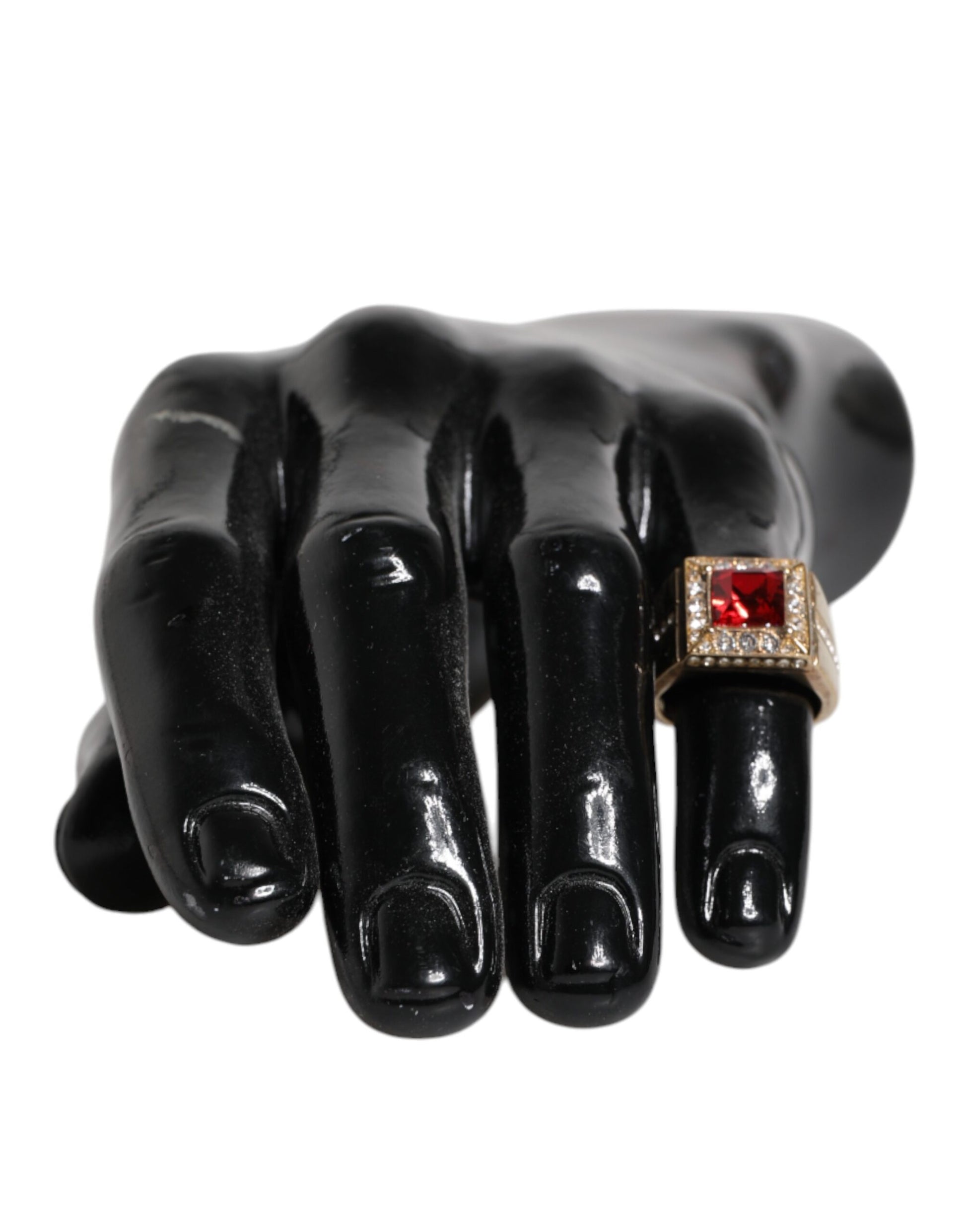 Gold Tone Sterling Silver 925 Crystals Ring