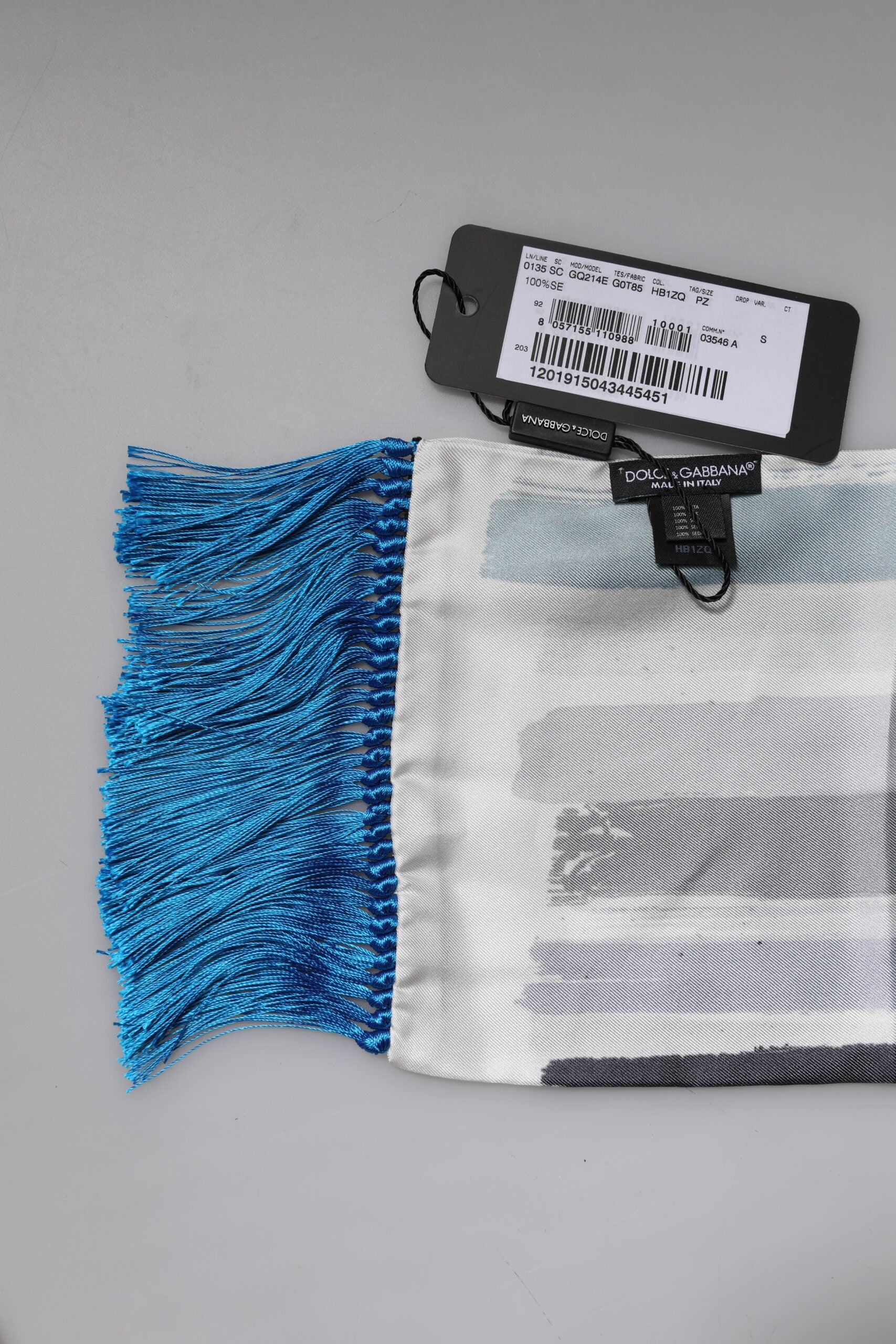 Multicolor Stripes Silk Fringes Neck Foulard Scarf