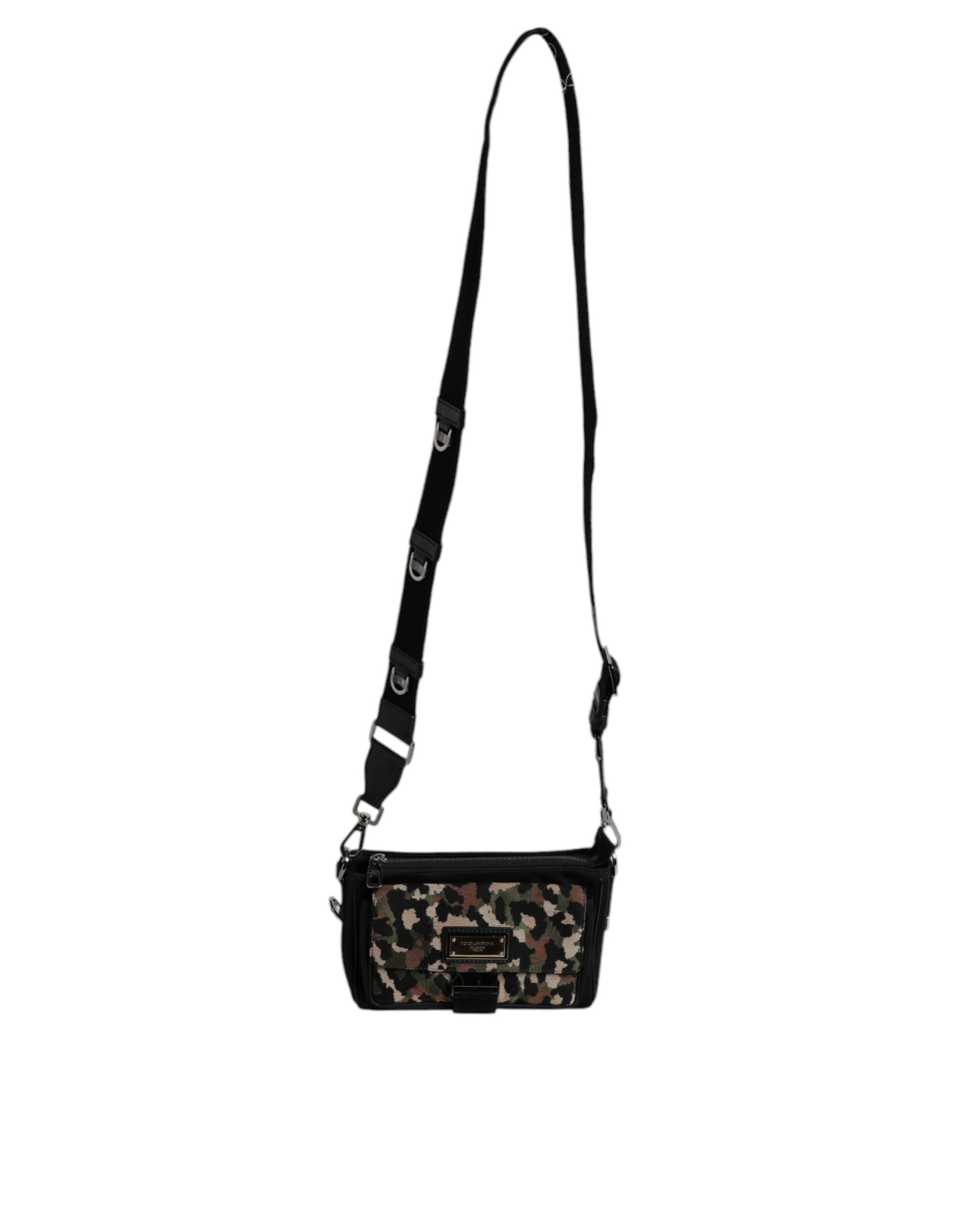 Multicolor Leopard Jacquard Crossbody Bag