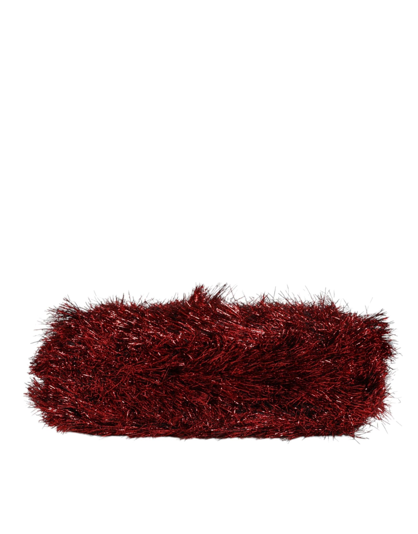 Red Gold Chain VANDA Tinsel Crystals Evening Clutch Bag