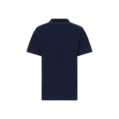 Blue Cotton Polo Shirt