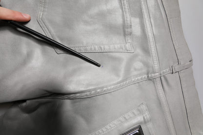 Gray Cotton Stretch Men Slim Fit Denim Jeans