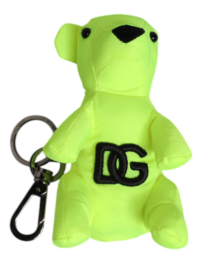 Green Bear Embroidered Logo Keychain Clasp Keyring