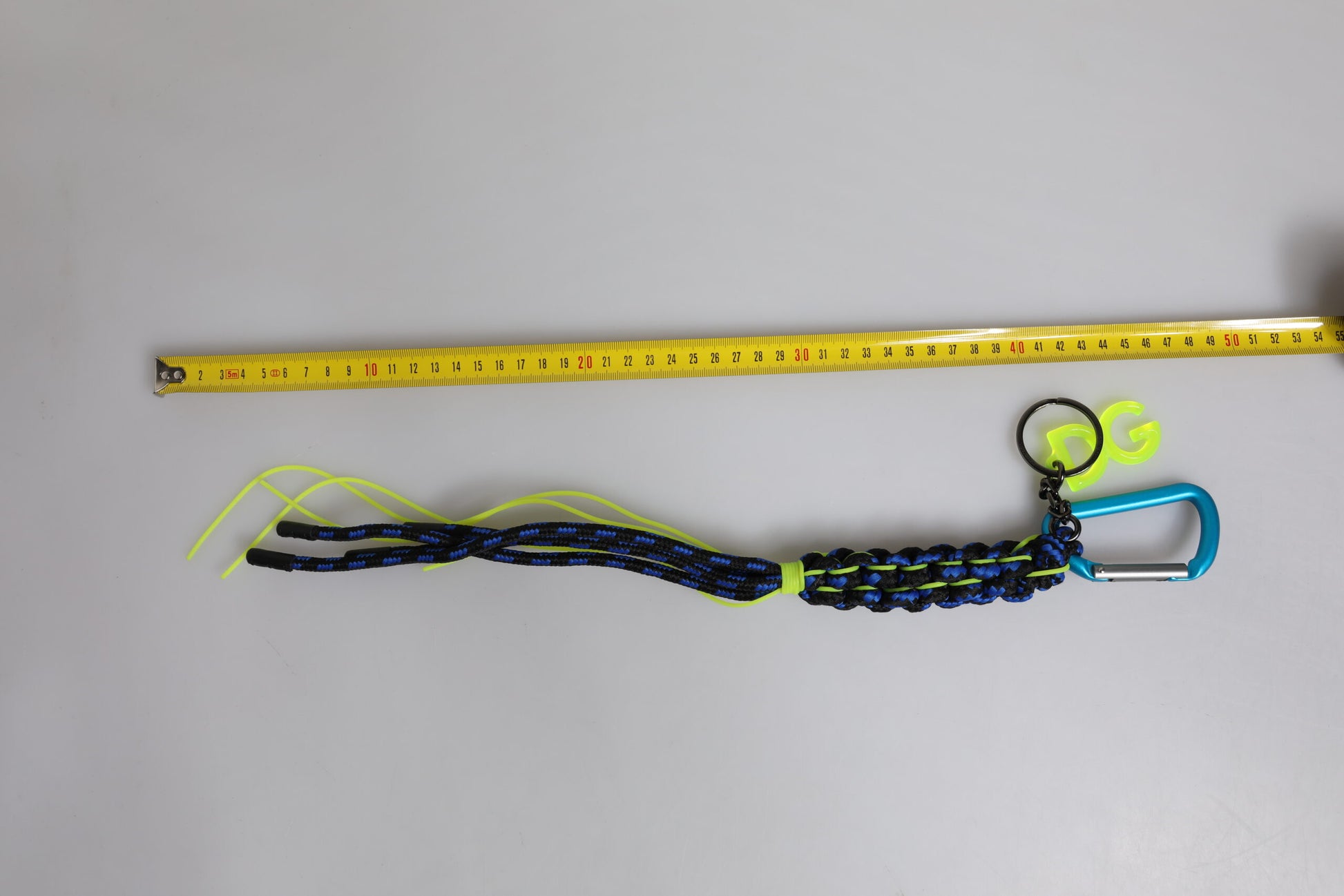 Multicolor Tape String DG Logo Keychain Polyester Keyring