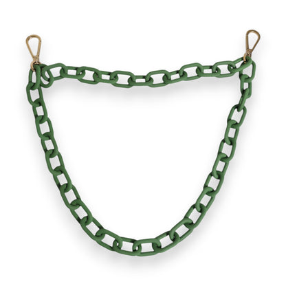 Green Plexy Acrylic Chunky Gold Hardware Wallet Chain