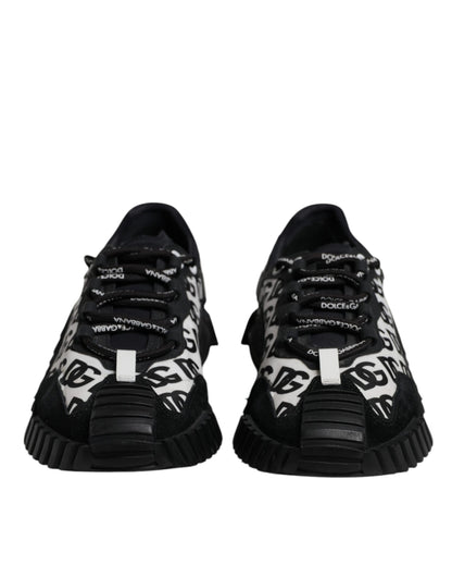 Black Logo Lace Up Low Top NS1 Sneakers Shoes