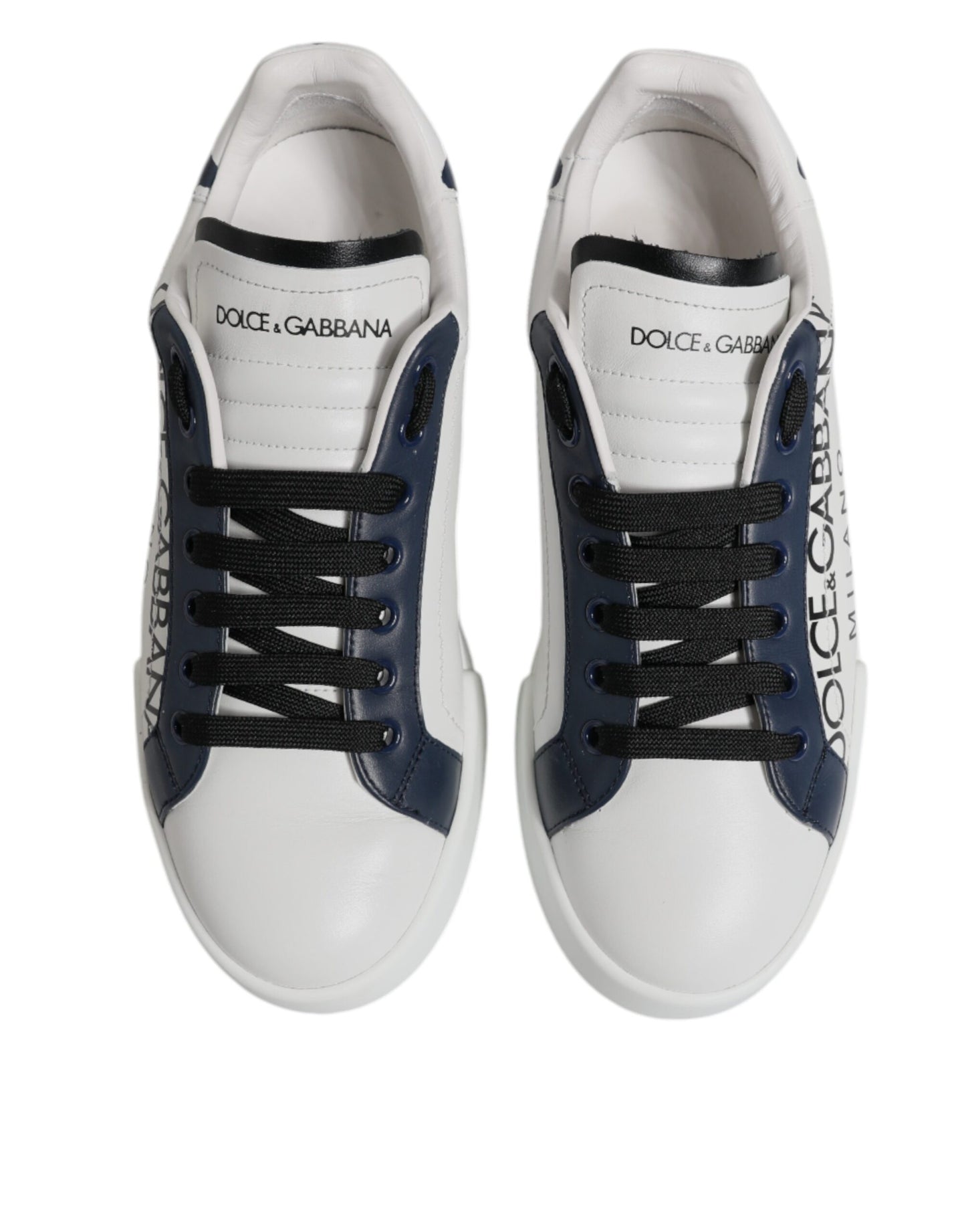 White Blue Crown Low Top Men Sneakers Shoes