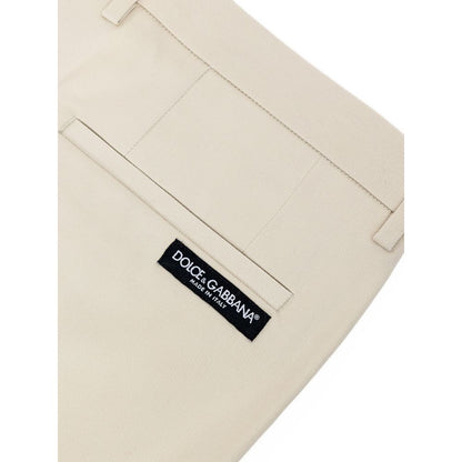 Beige Cotton Bermuda Shorts