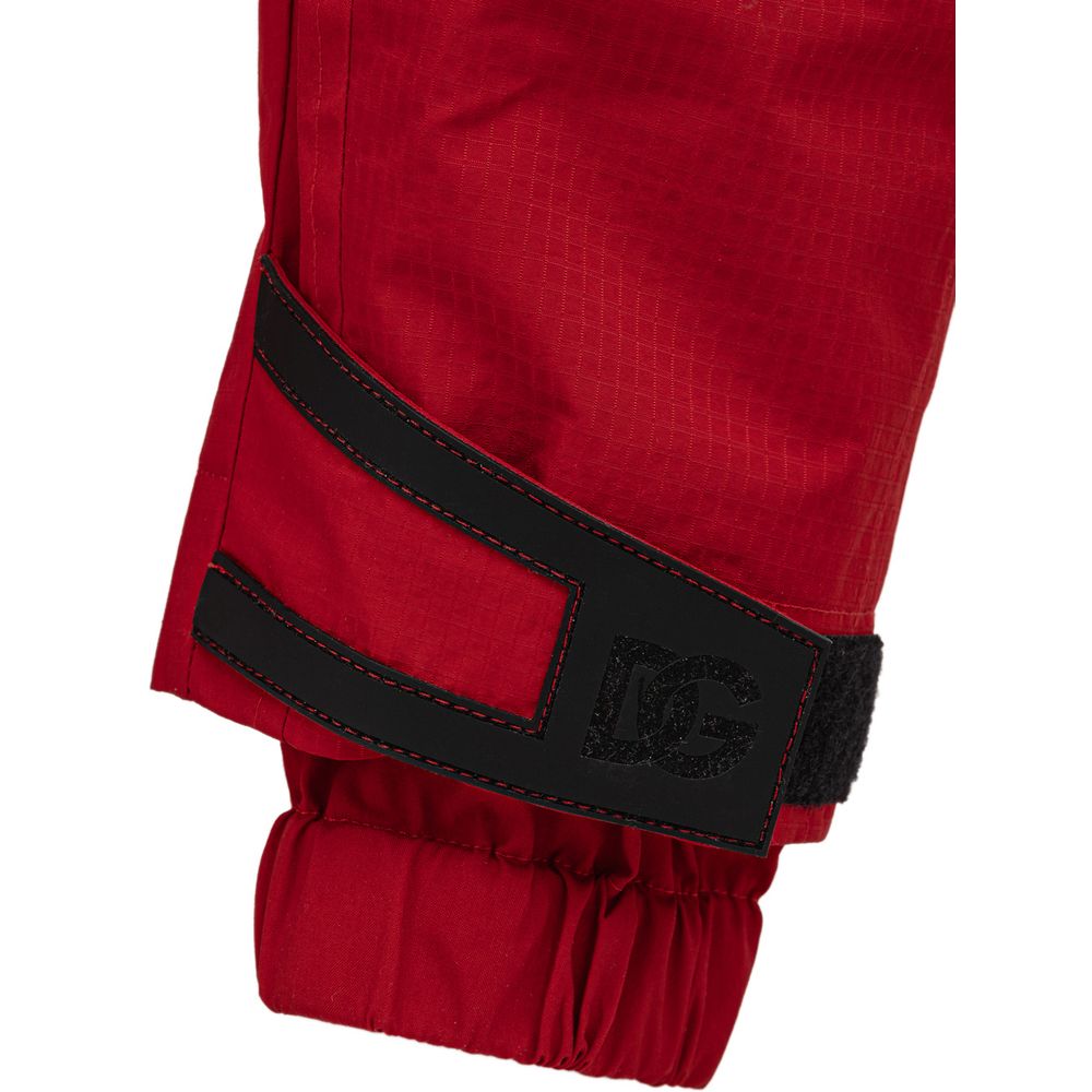Red Polyamide Athletic Pants