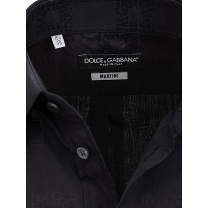 Black Cotton Dress Shirt