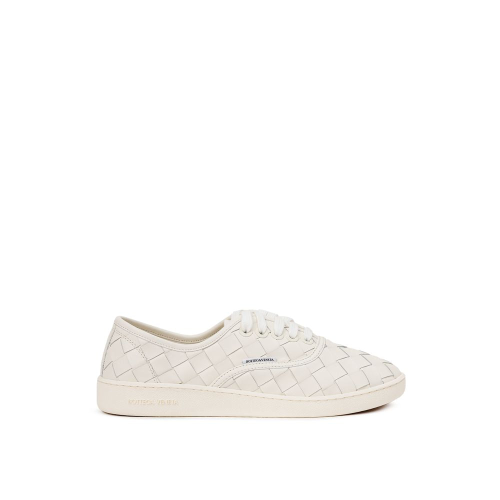 White Leather Low Top Sneakers