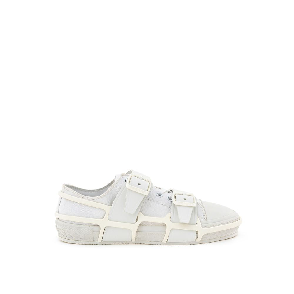 White Cotton Athletic Sneakers