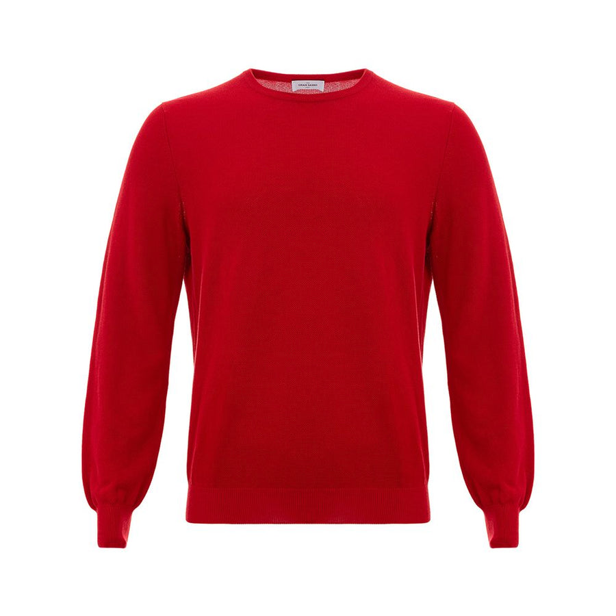 Gran Sasso Red Cotton Sweater