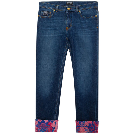 Blue Cotton Slim Fit Jeans